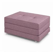 Puff Cama Dobravel Solteiro 90cm Com Rodizios