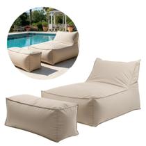 Puff Capa Tecido Poltrona Sofá Decorativo Conforto Pé Sala