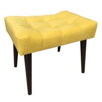 Puff Capitonê Luxo Sued Amarelo Puff Capitonê Luxo Sued Amarelo
