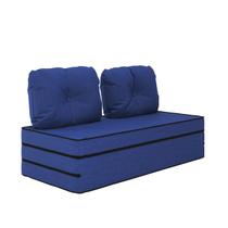 Puff Casal Multiuso 3 em 1 em Suede com 2 Almofadas Conforto, Praticidade e Sofisticação