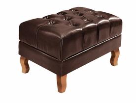 Puff Chesterfield Dom Pedro Pufe Vintage Banqueta Colonial