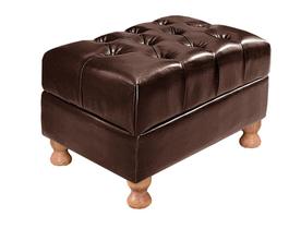 Puff Chesterfield Luis XV Pufe Vintage Banqueta Botonê