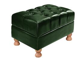 Puff Chesterfield Luis XV Pufe Vintage Banqueta Botonê