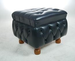 Puff Chesterfield Para Sala e Hall de Entrada, Decoração - Preto Puff Chesterfield Para Sala e Hall de Entrada, Decoração - Preto