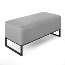 Puff Cléo W01 Base De Ferro 90 Cm Linho Cinza Puff Cléo W01 Base De Ferro 90 Cm Linho Cinza