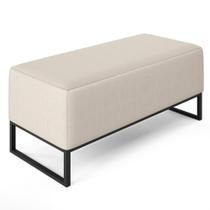Puff Cléo W01 Base De Ferro 90 Cm Linho Cru Puff Cléo W01 Base De Ferro 90 Cm Linho Cru