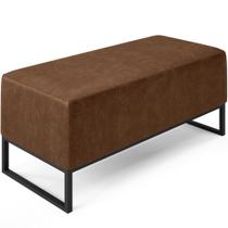 Puff Cléo W01 Base De Ferro 90cm material sintético Marrom