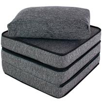 Puff Colchonete Dobrável / Sofá 3 em 1 + Travesseiro Solteiro BF Colchões - GRAFITE Puff Colchonete Dobrável / Sofá 3 em 1 + Travesseiro Solteiro BF Colchões - GRAFITE