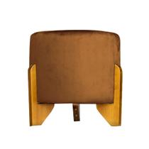 Puff com Pés Linho Terracota Lr Thor