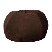 Puff Confort Maçã Suede Marrom Escuro 100 cm