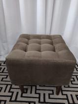 Puff cor suede cor marrom tecido suede