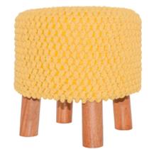 Puff Croche Amarelo 40x40cm L' Crochet