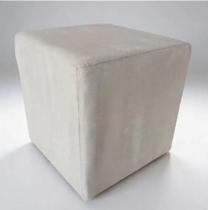 Puff Cubo Decorativo Moderno JRC Moveis para Sala e Quarto Banqueta Estilosa Bege Puff Cubo Decorativo Moderno JRC Moveis para Sala e Quarto Banqueta Estilosa Bege
