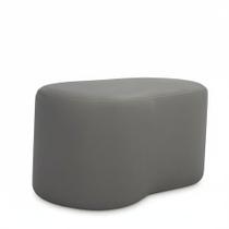 Puff Curvo Feijão Orgânico Sala Redondo Confortável Quarto Moderno Linho Cinza Puff Curvo Feijão Orgânico Sala Redondo Confortável Quarto Moderno Linho Cinza