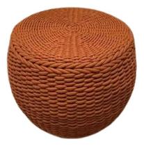 Puff De Alumínio Tramado Em Corda Náutica Puff De Alumínio Tramado Em Corda Náutica