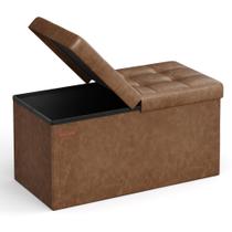 Puff de Armazenamento Dobrável SONGMICS - Marrom Café - ULSF045K01