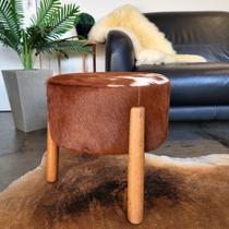 Puff de Couro 40cm x 40cm 011246