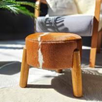 Puff de Couro Redondo 30cm x 30cm REF 011139 - Farms Rugs Puff de Couro Redondo 30cm x 30cm REF 011139 - Farms Rugs