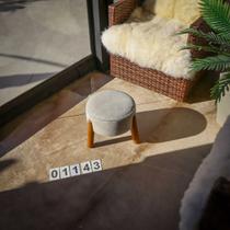 Puff de Couro Redondo 30x30 001143