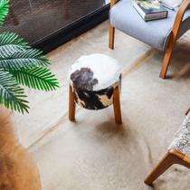 Puff de Couro Redondo 40cm x 30cm 011129 Puff de Couro Redondo 40cm x 30cm 011129