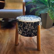 Puff de Couro Redondo 40cm x 30cm 011153 Puff de Couro Redondo 40cm x 30cm 011153