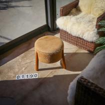 Puff de Couro Redondo 40cm x 40cm 01190 Puff de Couro Redondo 40cm x 40cm 01190