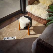 Puff de Couro Redondo 40x30 01177