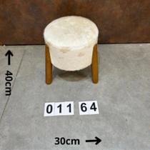 Puff de Couro Redondo 40x40 01164