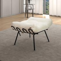 Puff de Ferro e Estofado Living Costela Espresso Móveis Puff de Ferro e Estofado Living Costela Espresso Móveis