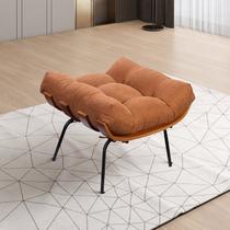 Puff de Ferro Madeira e Estofado Living Costela Espresso Móveis