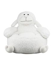 Puff De Pelúcia Ovelha Branca Fazenda 40x45cm