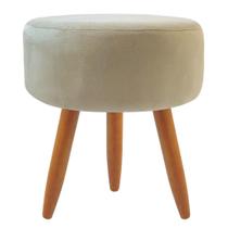 Puff de Sala Banqueta Decorativo Redondo Classic Suede Diversas Cores