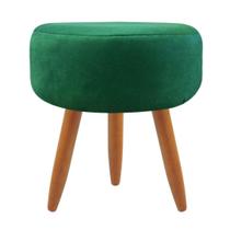 Puff de Sala Banqueta Decorativo Redondo Classic Suede Diversas Cores