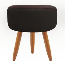 Puff de Sala Banqueta Decorativo Redondo Classic Suede Diversas Cores