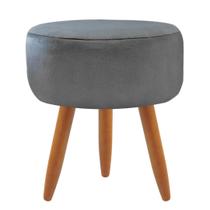 Puff de Sala Banqueta Decorativo Redondo Classic Suede Diversas Cores