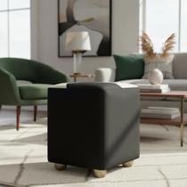 Puff de Sala Para Quarto Penteadeira Decorativo Quadrado Urban Tecido Sintético