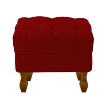 Puff Decoração Quarto Pequeno Retro Luiz Xv 45x50 Nanda Decor Suede Marsala