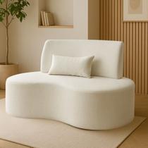 Puff Decoratico Sofá Orgânico em Boucle Premium Namoradeira Puff Decoratico Sofá Orgânico em Boucle Premium Namoradeira