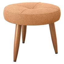 Puff Decorativa Redondo Veneza Boucle Mostarda