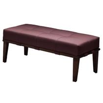 Puff Decorativo 100cm Martínez Veludo Pés Madeira Rosa/Imbúia G62 - Gran Belo Puff Decorativo 100cm Martínez Veludo Pés Madeira Rosa/Imbúia G62 - Gran Belo