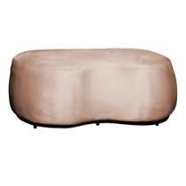 Puff Decorativo 2 Lugares Orgânico Rodapé Preto Beatriz Veludo - Estopar