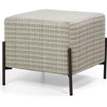 Puff Decorativo 45cm Base Aço Status A-207 Linho Bege Mesclado - Domi Puff Decorativo 45cm Base Aço Status A-207 Linho Bege Mesclado - Domi