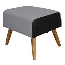 Puff Decorativo 60 cm Viseo C-05 C-416 Linho Cinza - Domi Puff Decorativo 60 cm Viseo C-05 C-416 Linho Cinza - Domi