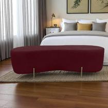 Puff Decorativo Alana Suede Marsala Puff Decorativo Alana Suede Marsala