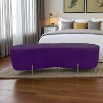 Puff Decorativo Alana Veludo Roxo Puff Decorativo Alana Veludo Roxo