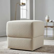 Puff Decorativo Aloy Bouclé Bege Premium Assento Extra Para Sala Quarto Design Moderno Puff Decorativo Aloy Bouclé Bege Premium Assento Extra Para Sala Quarto Design Moderno