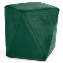 Puff Decorativo Ametista B-303 Veludo Verde - Domi