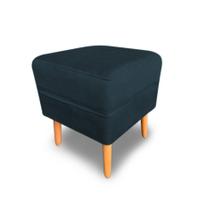 Puff Decorativo Anita Suede Azul Royal - MeuLar Decor
