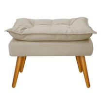 Puff Decorativo Apolo Pés Palito Mel Sala de Espera Decor Recepção material sintético Bege Puff Decorativo Apolo Pés Palito Mel Sala de Espera Decor Recepção material sintético Bege