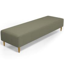 Puff Decorativo Bali W01 Pés Palito 170x60cm Bouclê Oliva - Lyam Decor Puff Decorativo Bali W01 Pés Palito 170x60cm Bouclê Oliva - Lyam Decor